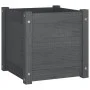 Jardinera de madera maciza de pino gris 40x40x40 cm de vidaXL, Maceteros y jardineras - Ref: Foro24-810538, Precio: 47,34 €, ...