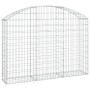 Cesta gaviones forma arco hierro galvanizado 150x30x100/120 cm en Macetas y jardineras | Comprar online en Foru.es