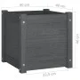 Jardinera de madera maciza de pino gris 40x40x40 cm de vidaXL, Maceteros y jardineras - Ref: Foro24-810538, Precio: 47,34 €, ...
