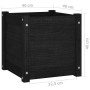Jardinera de madera maciza de pino negro 40x40x40 cm de vidaXL, Maceteros y jardineras - Ref: Foro24-810542, Precio: 40,81 €,...