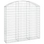 Cesta gaviones forma arco hierro galvanizado 150x30x140/160 cm en Macetas y jardineras | Comprar online en Foru.es