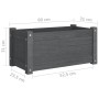 Jardinera de madera maciza de pino gris 60x31x31 cm de vidaXL, Maceteros y jardineras - Ref: Foro24-810708, Precio: 45,16 €, ...