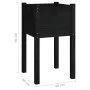 Jardineras 2 unidades madera maciza de pino negro 40x40x70 cm de vidaXL, Maceteros y jardineras - Ref: Foro24-810798, Precio:...