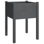Jardinera de madera maciza de pino gris 50x50x70 cm de vidaXL, Maceteros y jardineras - Ref: Foro24-810803, Precio: 31,45 €, ...