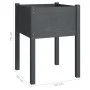 Jardinera de madera maciza de pino gris 50x50x70 cm de vidaXL, Maceteros y jardineras - Ref: Foro24-810803, Precio: 31,45 €, ...