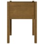 Jardinera de madera maciza de pino marrón miel 50x50x70 cm de vidaXL, Maceteros y jardineras - Ref: Foro24-810805, Precio: 35...