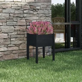 Jardinera de madera maciza de pino negro 50x50x70 cm de vidaXL, Maceteros y jardineras - Ref: Foro24-810807, Precio: 31,45 €,...