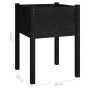 Jardinera de madera maciza de pino negro 50x50x70 cm de vidaXL, Maceteros y jardineras - Ref: Foro24-810807, Precio: 31,45 €,...
