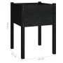 Jardinera de madera maciza de pino negro 50x50x70 cm de vidaXL, Maceteros y jardineras - Ref: Foro24-810807, Precio: 31,45 €,...