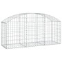 Cesta de gaviones forma arco hierro galvanizado 150x50x60/80 cm en Macetas y jardineras | Comprar online en Foru.es