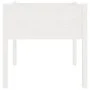 Jardinera de madera maciza de pino blanca 70x70x70 cm de vidaXL, Maceteros y jardineras - Ref: Foro24-810811, Precio: 41,02 €...