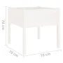 Jardinera de madera maciza de pino blanca 70x70x70 cm de vidaXL, Maceteros y jardineras - Ref: Foro24-810811, Precio: 41,02 €...
