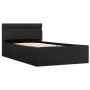 Cama hidráulica con almacenaje y LED tela gris oscuro 100x200cm de vidaXL, Camas y somieres - Ref: Foro24-285601, Precio: 396...