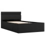 Cama hidráulica con almacenaje y LED tela gris oscuro 100x200cm de vidaXL, Camas y somieres - Ref: Foro24-285601, Precio: 406...
