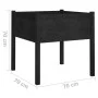Jardineras 2 uds madera maciza de pino negro 70x70x70 cm de vidaXL, Maceteros y jardineras - Ref: Foro24-810818, Precio: 72,4...