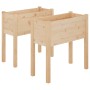 Jardineras 2 uds madera maciza de pino 70x31x70 cm de vidaXL, Maceteros y jardineras - Ref: Foro24-810820, Precio: 75,73 €, D...