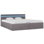 Cama canapé hidráulica almacenaje LED tela gris topo 160x200 cm de vidaXL, Camas y somieres - Ref: Foro24-285628, Precio: 347...