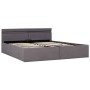 Cama canapé hidráulica almacenaje LED tela gris topo 160x200 cm de vidaXL, Camas y somieres - Ref: Foro24-285628, Precio: 347...