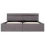 Cama canapé hidráulica almacenaje LED tela gris topo 160x200 cm de vidaXL, Camas y somieres - Ref: Foro24-285628, Precio: 350...