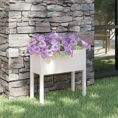 Jardinera de madera maciza de pino blanco 70x31x70 cm de vidaXL, Maceteros y jardineras - Ref: Foro24-810821, Precio: 47,67 €...