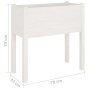 Jardinera de madera maciza de pino blanco 70x31x70 cm de vidaXL, Maceteros y jardineras - Ref: Foro24-810821, Precio: 48,28 €...