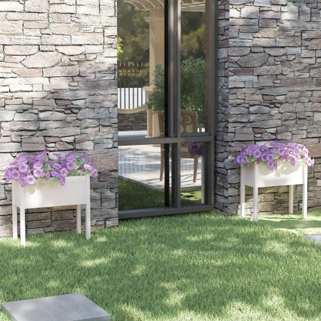 Jardineras 2 uds madera maciza de pino blanco 70x31x70 cm de vidaXL, Maceteros y jardineras - Ref: Foro24-810822, Precio: 85,...