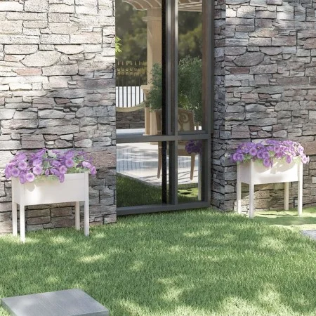 Jardineras 2 uds madera maciza de pino blanco 70x31x70 cm de vidaXL, Maceteros y jardineras - Ref: Foro24-810822, Precio: 84,...