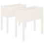 Jardineras 2 uds madera maciza de pino blanco 70x31x70 cm de vidaXL, Maceteros y jardineras - Ref: Foro24-810822, Precio: 85,...
