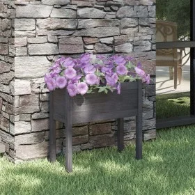 Jardinera de madera maciza de pino gris 70x31x70 cm de vidaXL, Maceteros y jardineras - Ref: Foro24-810823, Precio: 51,12 €, ...