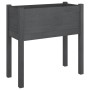 Jardinera de madera maciza de pino gris 70x31x70 cm de vidaXL, Maceteros y jardineras - Ref: Foro24-810823, Precio: 51,84 €, ...