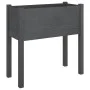 Jardinera de madera maciza de pino gris 70x31x70 cm de vidaXL, Maceteros y jardineras - Ref: Foro24-810823, Precio: 51,12 €, ...