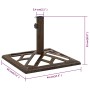 Base de sombrilla de hierro fundido bronce 44x44x31 cm de vidaXL, Bases para sombrillas - Ref: Foro24-317762, Precio: 49,28 €...