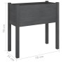 Jardinera de madera maciza de pino gris 70x31x70 cm de vidaXL, Maceteros y jardineras - Ref: Foro24-810823, Precio: 51,84 €, ...