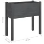 Jardinera de madera maciza de pino gris 70x31x70 cm de vidaXL, Maceteros y jardineras - Ref: Foro24-810823, Precio: 51,12 €, ...
