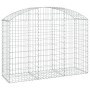 Cesta gaviones forma arco hierro galvanizado 150x50x100/120 cm en Macetas y jardineras | Comprar online en Foru.es