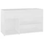 Banco zapatero de madera contrachapada blanco 80x30x45 cm de vidaXL, Zapateros y organizadores de calzado - Ref: Foro24-80874...