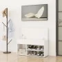 Banco zapatero de madera contrachapada blanco 80x30x45 cm de vidaXL, Zapateros y organizadores de calzado - Ref: Foro24-80874...