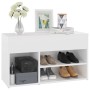 Banco zapatero de madera contrachapada blanco 80x30x45 cm de vidaXL, Zapateros y organizadores de calzado - Ref: Foro24-80874...