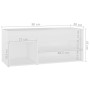 Banco zapatero de madera contrachapada blanco 80x30x45 cm de vidaXL, Zapateros y organizadores de calzado - Ref: Foro24-80874...