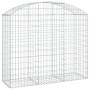 Cesta gaviones forma arco hierro galvanizado 150x50x120/140 cm en Macetas y jardineras | Comprar online en Foru.es