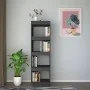 Estantería/divisor de espacios madera de pino gris 40x35x135 cm de vidaXL, Librerías y estanterías - Ref: Foro24-810851, Prec...