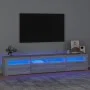 Mueble de TV con luces LED gris Sonoma 210x35x40 cm de vidaXL, Muebles TV - Ref: Foro24-3152736, Precio: 145,35 €, Descuento: %