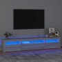 Mueble de TV con luces LED gris Sonoma 210x35x40 cm de vidaXL, Muebles TV - Ref: Foro24-3152736, Precio: 143,55 €, Descuento: %