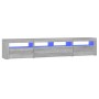 Mueble de TV con luces LED gris Sonoma 210x35x40 cm de vidaXL, Muebles TV - Ref: Foro24-3152736, Precio: 143,55 €, Descuento: %