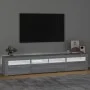 Mueble de TV con luces LED gris Sonoma 210x35x40 cm de vidaXL, Muebles TV - Ref: Foro24-3152736, Precio: 145,35 €, Descuento: %