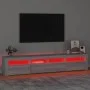 Mueble de TV con luces LED gris Sonoma 210x35x40 cm de vidaXL, Muebles TV - Ref: Foro24-3152736, Precio: 145,35 €, Descuento: %