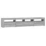 Mueble de TV con luces LED gris Sonoma 210x35x40 cm de vidaXL, Muebles TV - Ref: Foro24-3152736, Precio: 143,55 €, Descuento: %