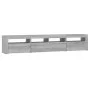 Mueble de TV con luces LED gris Sonoma 210x35x40 cm de vidaXL, Muebles TV - Ref: Foro24-3152736, Precio: 145,35 €, Descuento: %