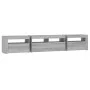 Mueble de TV con luces LED gris Sonoma 210x35x40 cm de vidaXL, Muebles TV - Ref: Foro24-3152736, Precio: 145,35 €, Descuento: %