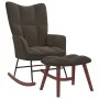 Silla mecedora con reposapiés terciopelo gris oscuro de vidaXL, Mecedoras - Ref: Foro24-328151, Precio: 160,64 €, Descuento: %